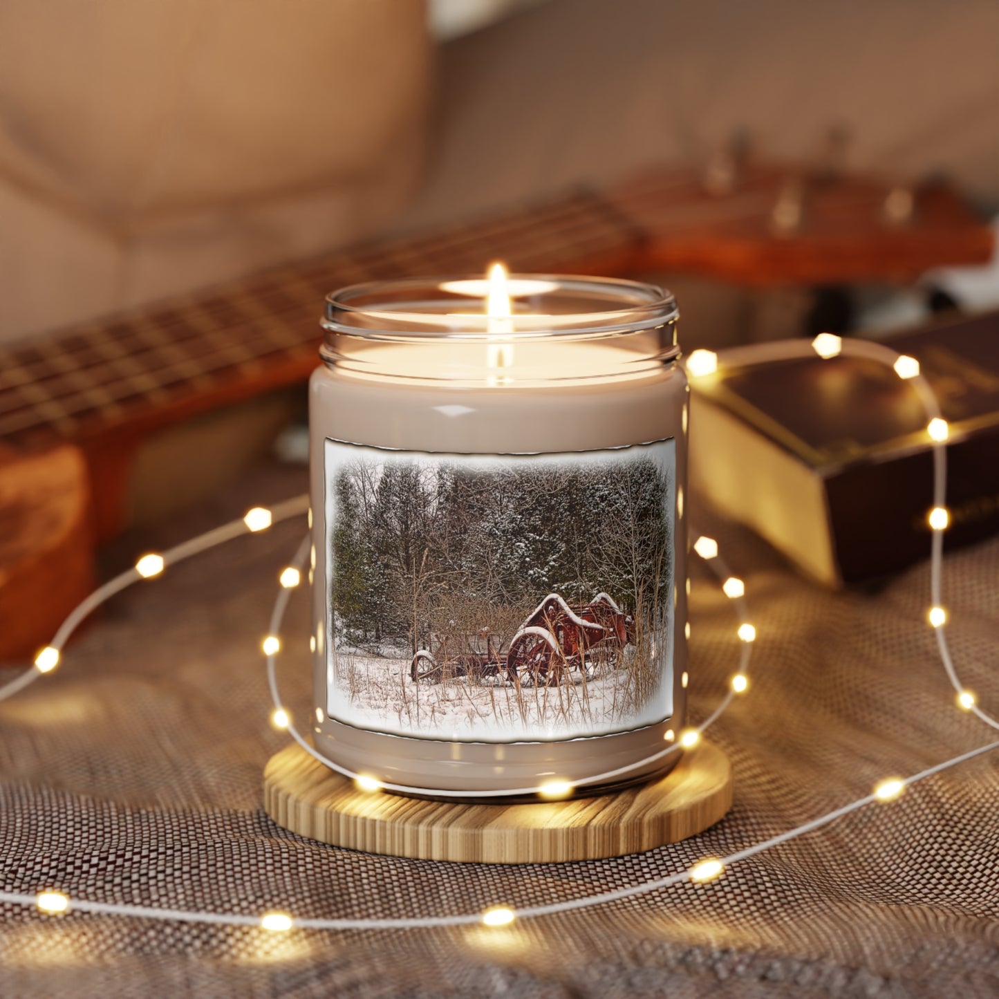 Winter Snow Holiday Gift Scented Soy Candle, 9oz
