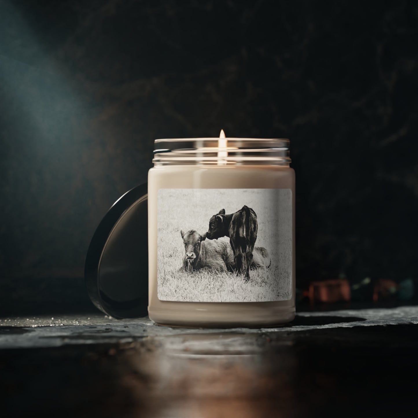 Baby Cows Snuggling Scented Soy Candle, 9oz