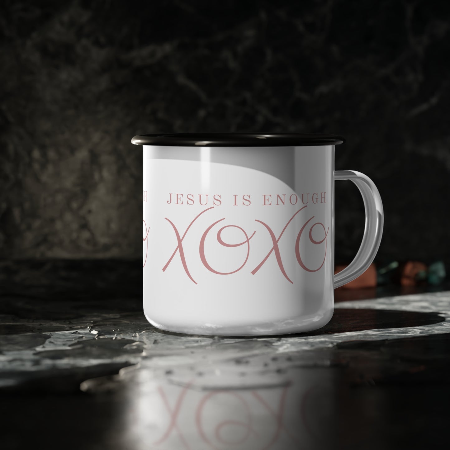Jesus is Enough Enamel Camp Cup Christian Tin Cup Faith Coffee Mug