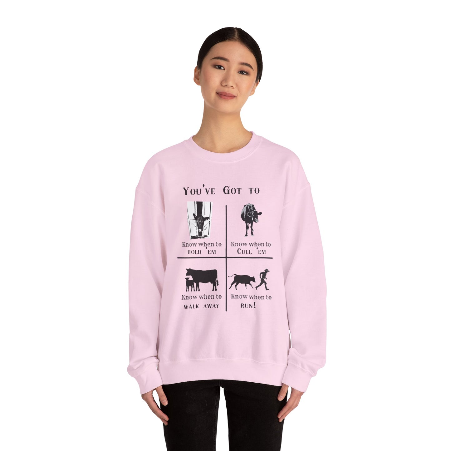 Funny Farmer Sweatshirt - Crewneck, Humorous Cattle Farmer Gift
