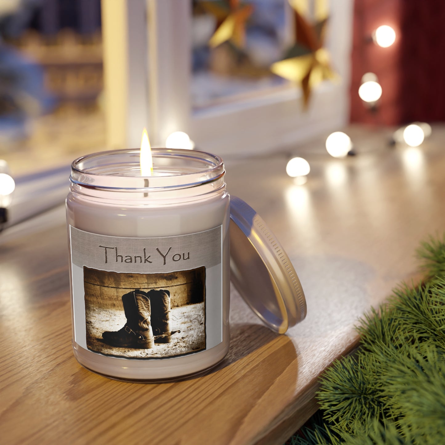 Western Thank You Rustic Cowboy Candle Scented Candles, 9oz