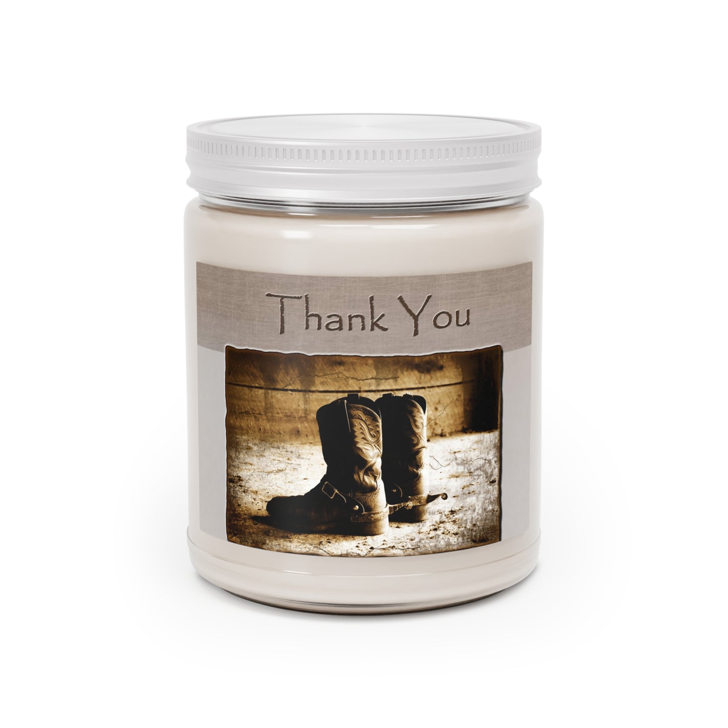 Western Thank You Rustic Cowboy Candle Scented Candles, 9oz