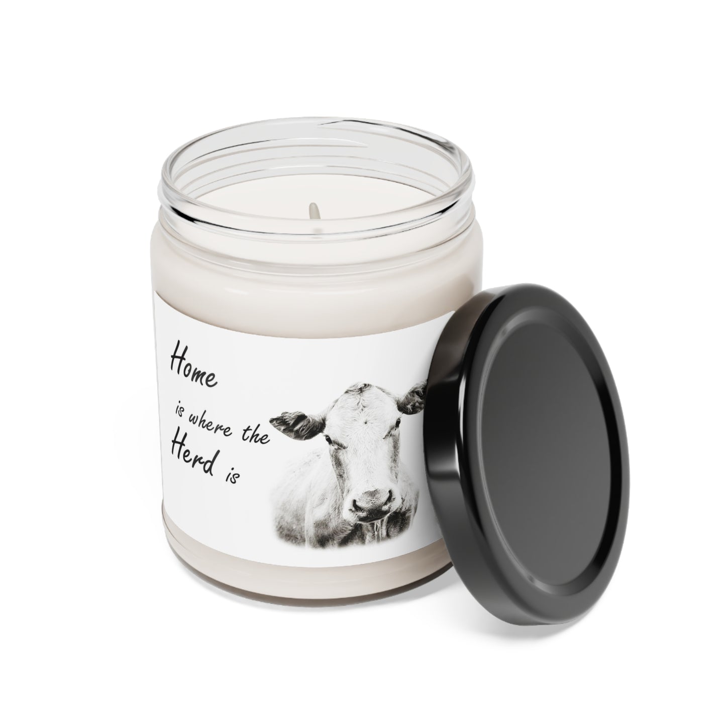 Home is where the Herd is White Cow Scented Soy Candle, 9oz