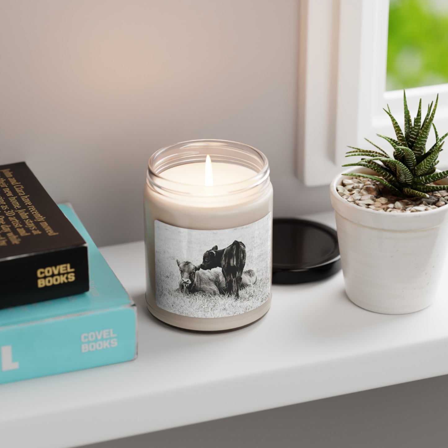 Baby Cows Snuggling Scented Soy Candle, 9oz