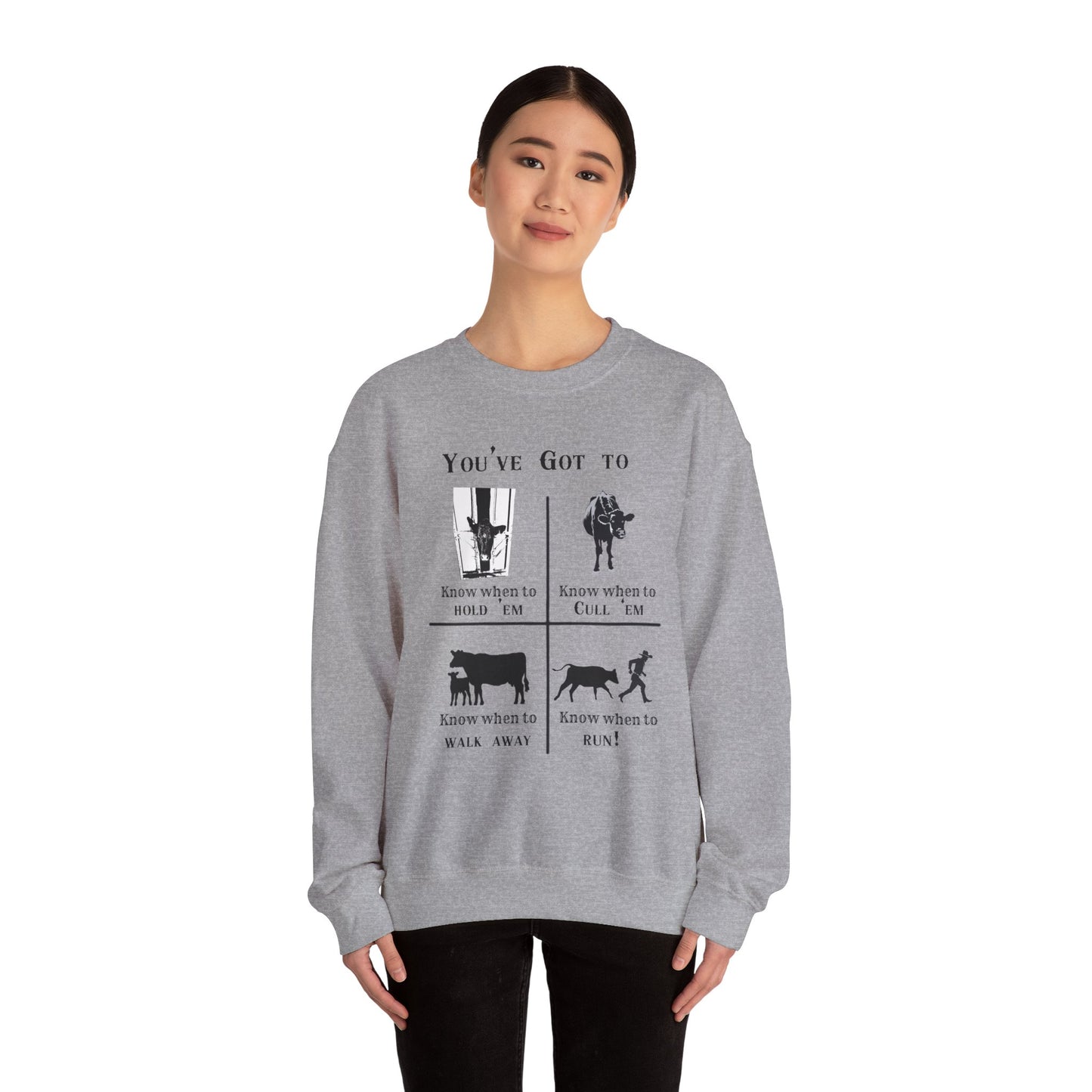 Funny Farmer Sweatshirt - Crewneck, Humorous Cattle Farmer Gift