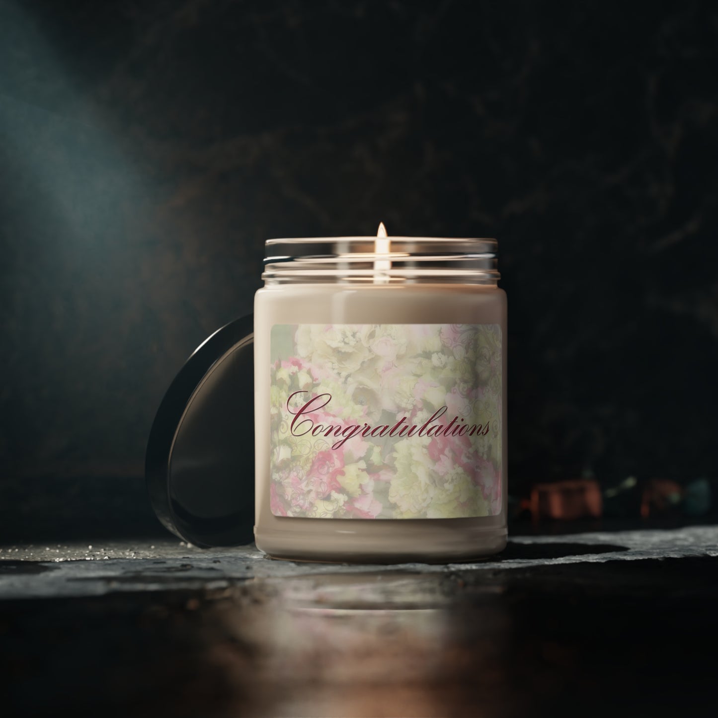 Congratulations Candle Wedding Candle Baby Shower Scented Soy Candle, 9oz