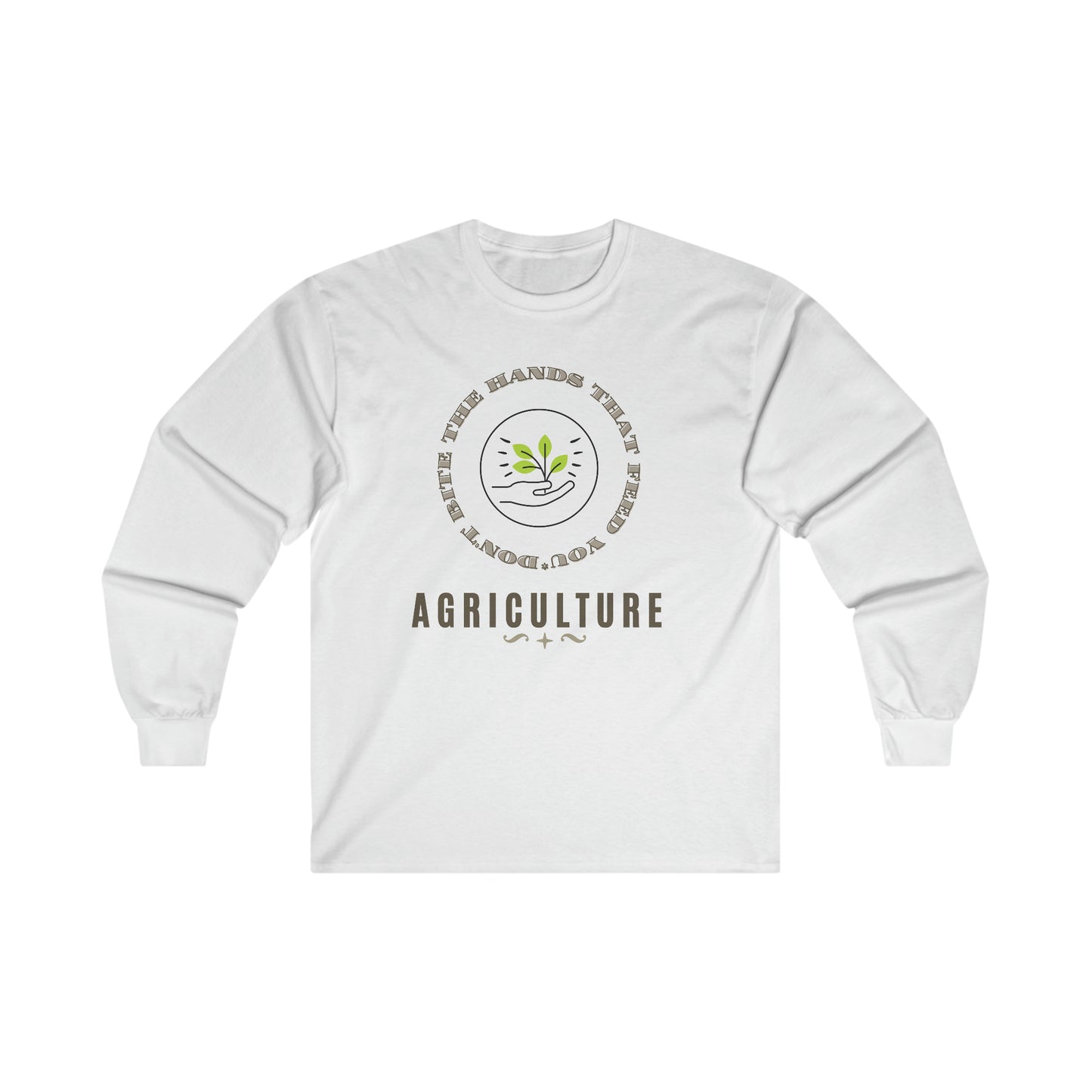 Farmer Agriculture Feeding the World Quote Ultra Cotton Long Sleeve Tee
