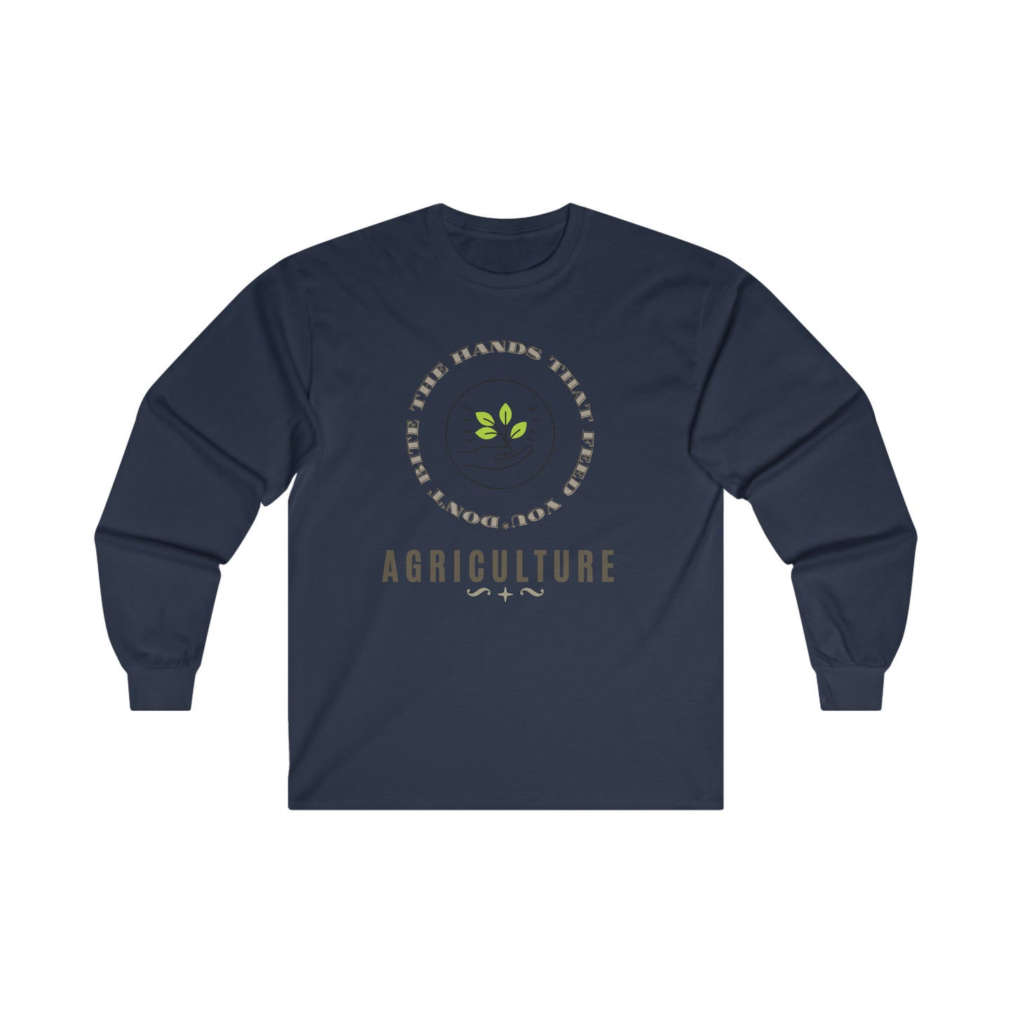 Farmer Agriculture Feeding the World Quote Ultra Cotton Long Sleeve Tee