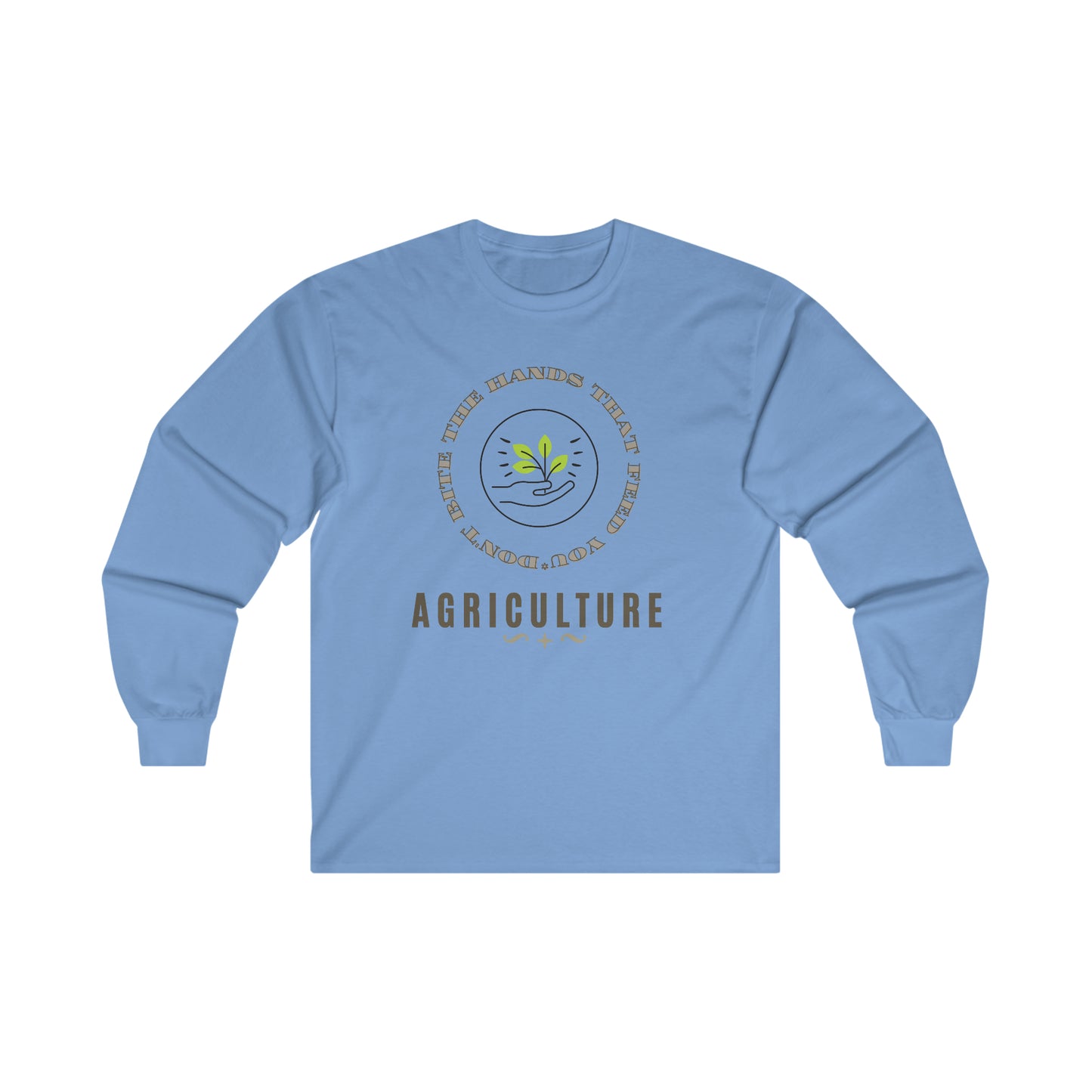Farmer Agriculture Feeding the World Quote Ultra Cotton Long Sleeve Tee