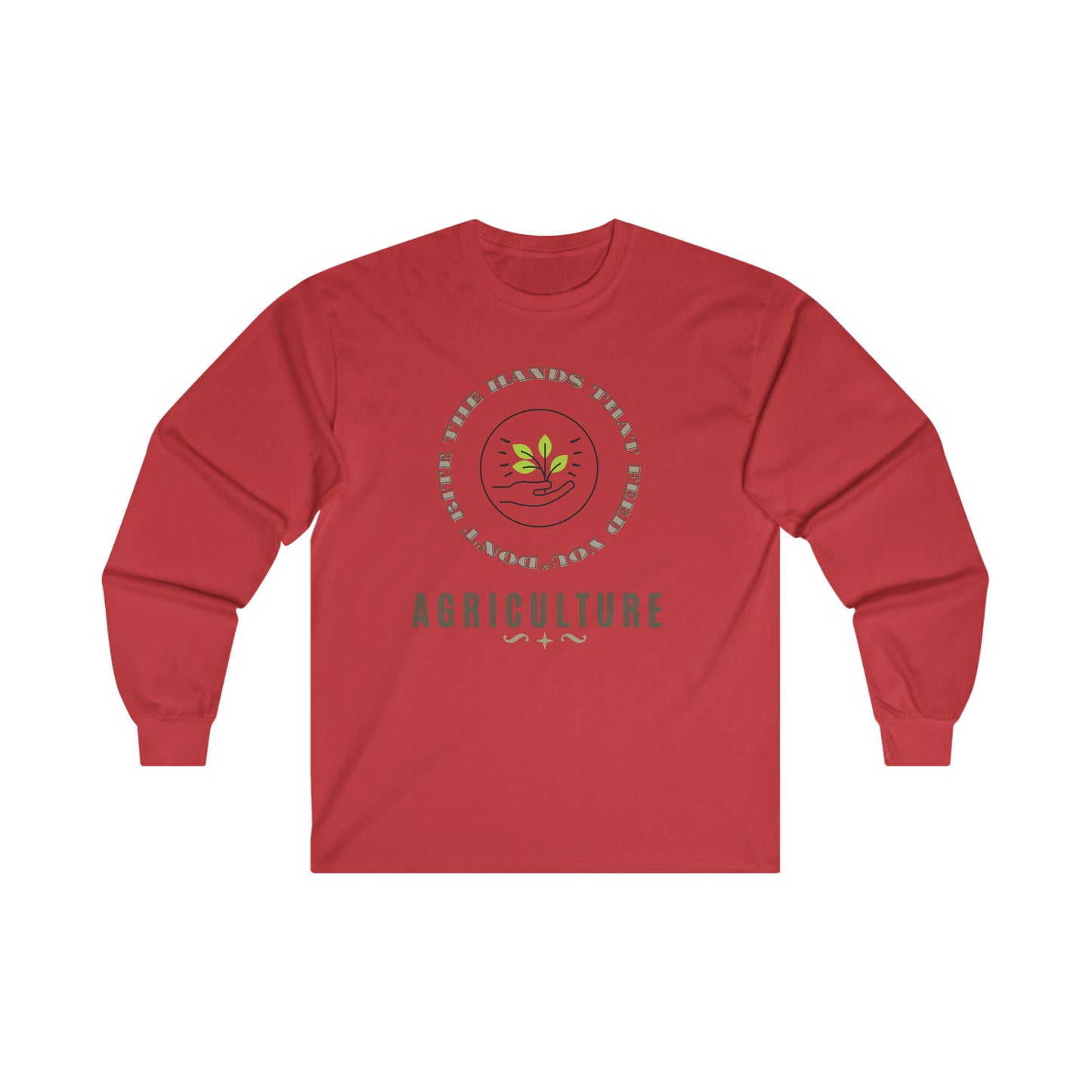 Farmer Agriculture Feeding the World Quote Ultra Cotton Long Sleeve Tee