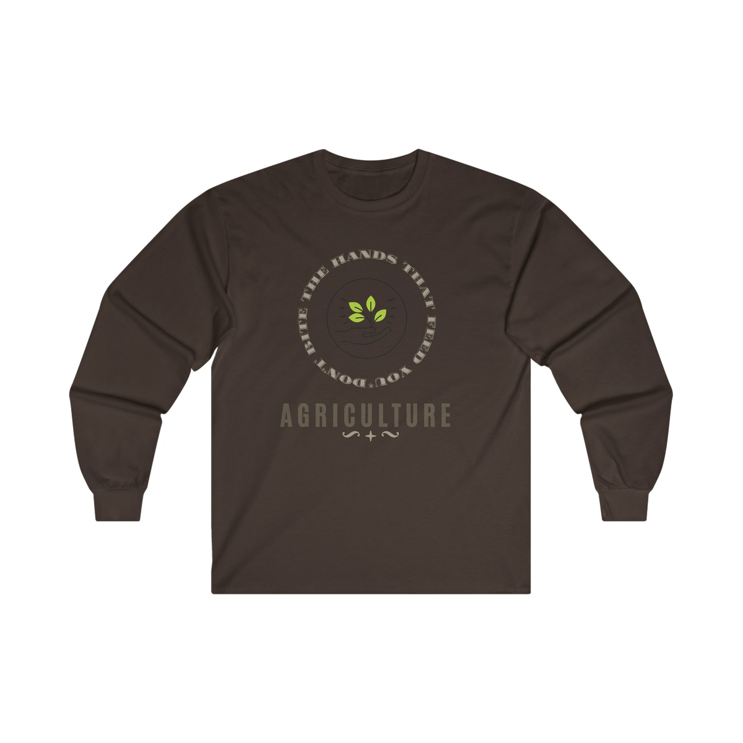 Farmer Agriculture Feeding the World Quote Ultra Cotton Long Sleeve Tee