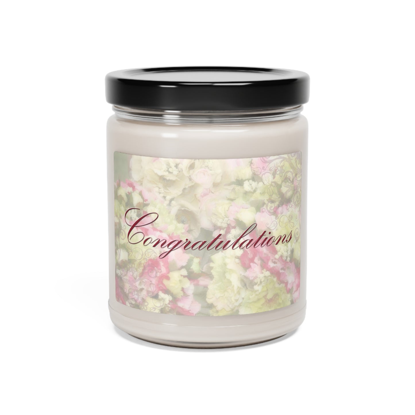 Congratulations Candle Wedding Candle Baby Shower Scented Soy Candle, 9oz