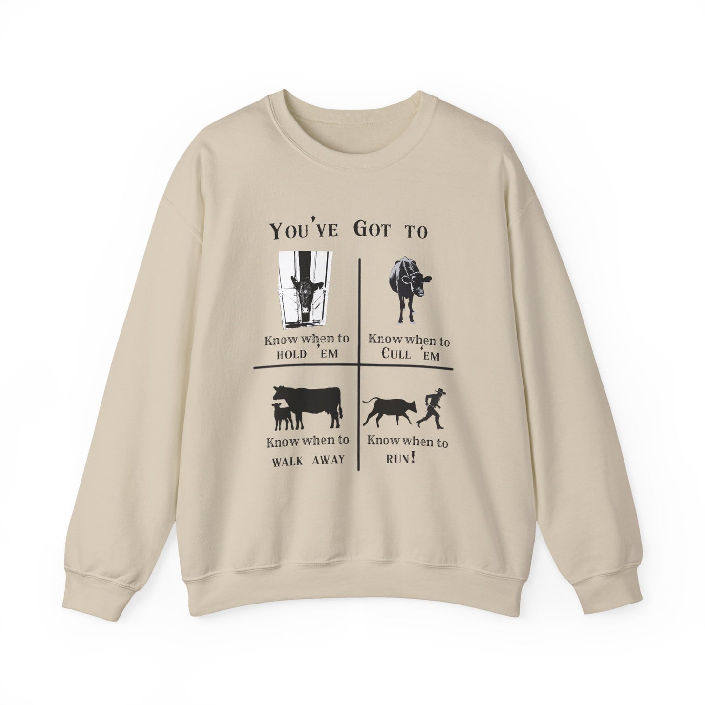 Funny Farmer Sweatshirt - Crewneck, Humorous Cattle Farmer Gift