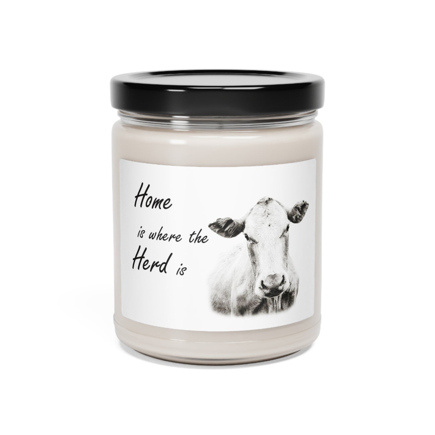 Home is where the Herd is White Cow Scented Soy Candle, 9oz