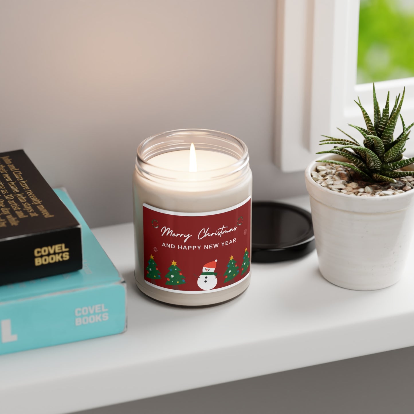 Merry Christmas & Happy New year Holiday Scented Soy Candle, 9oz