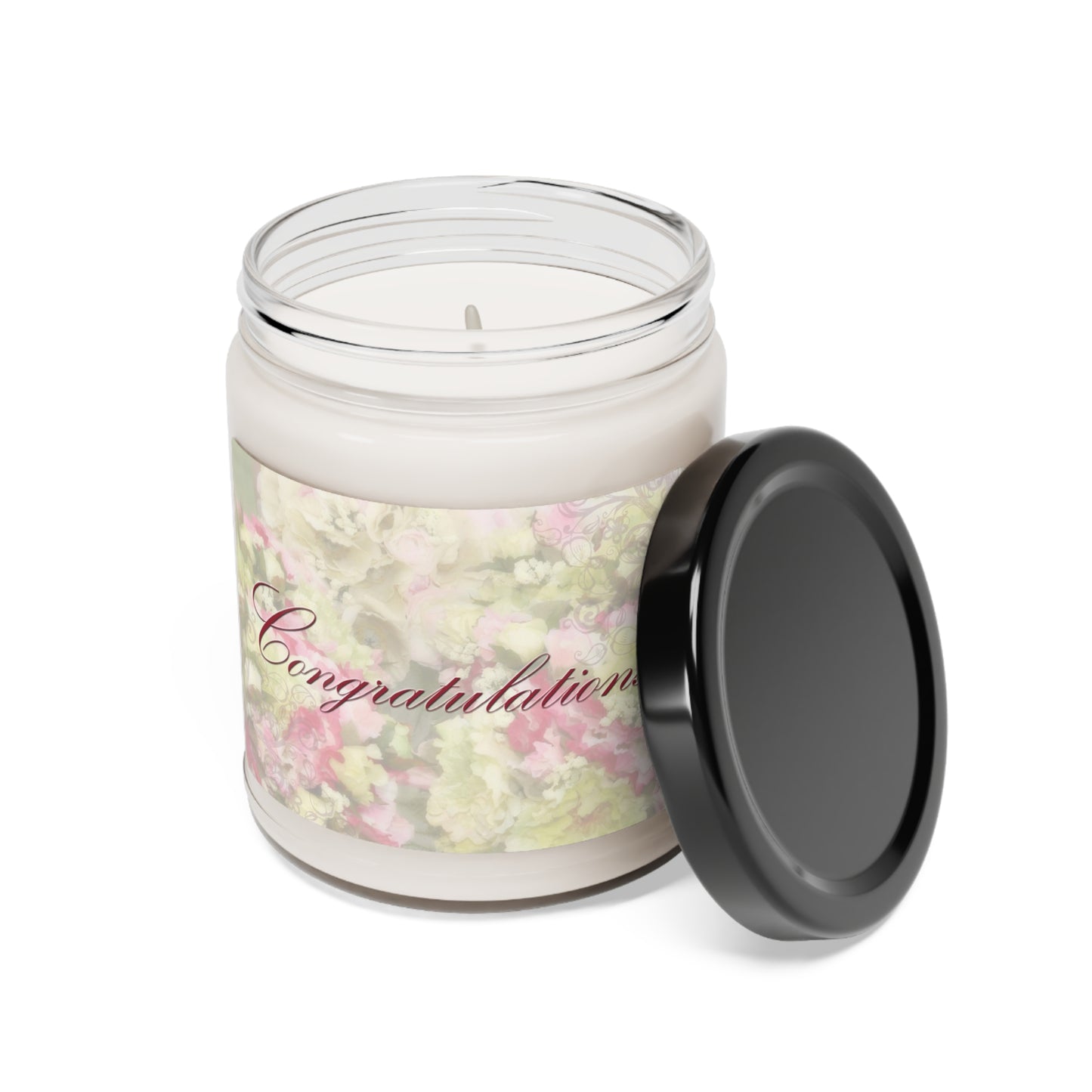 Congratulations Candle Wedding Candle Baby Shower Scented Soy Candle, 9oz
