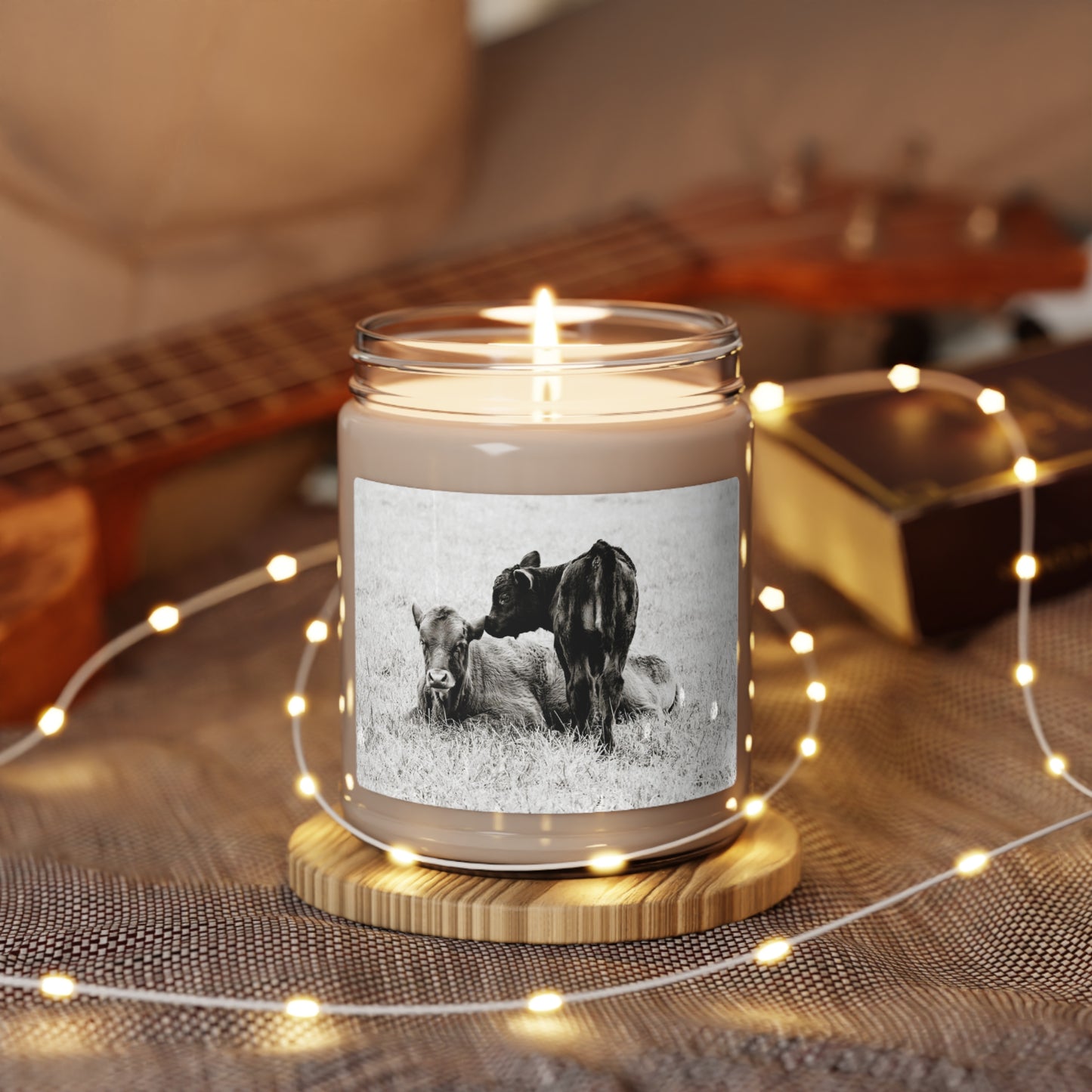 Baby Cows Snuggling Scented Soy Candle, 9oz