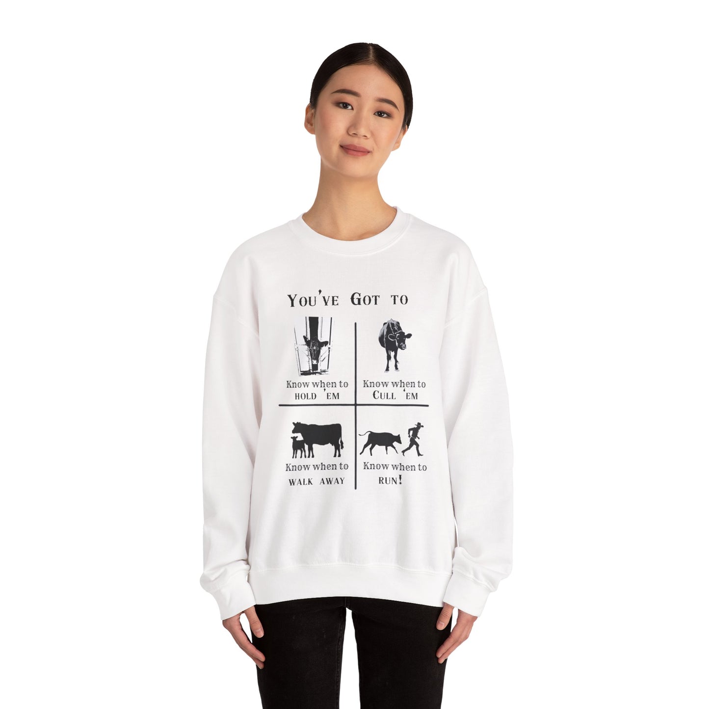 Funny Farmer Sweatshirt - Crewneck, Humorous Cattle Farmer Gift