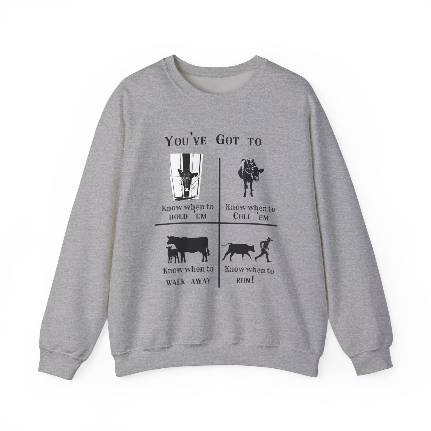 Funny Farmer Sweatshirt - Crewneck, Humorous Cattle Farmer Gift
