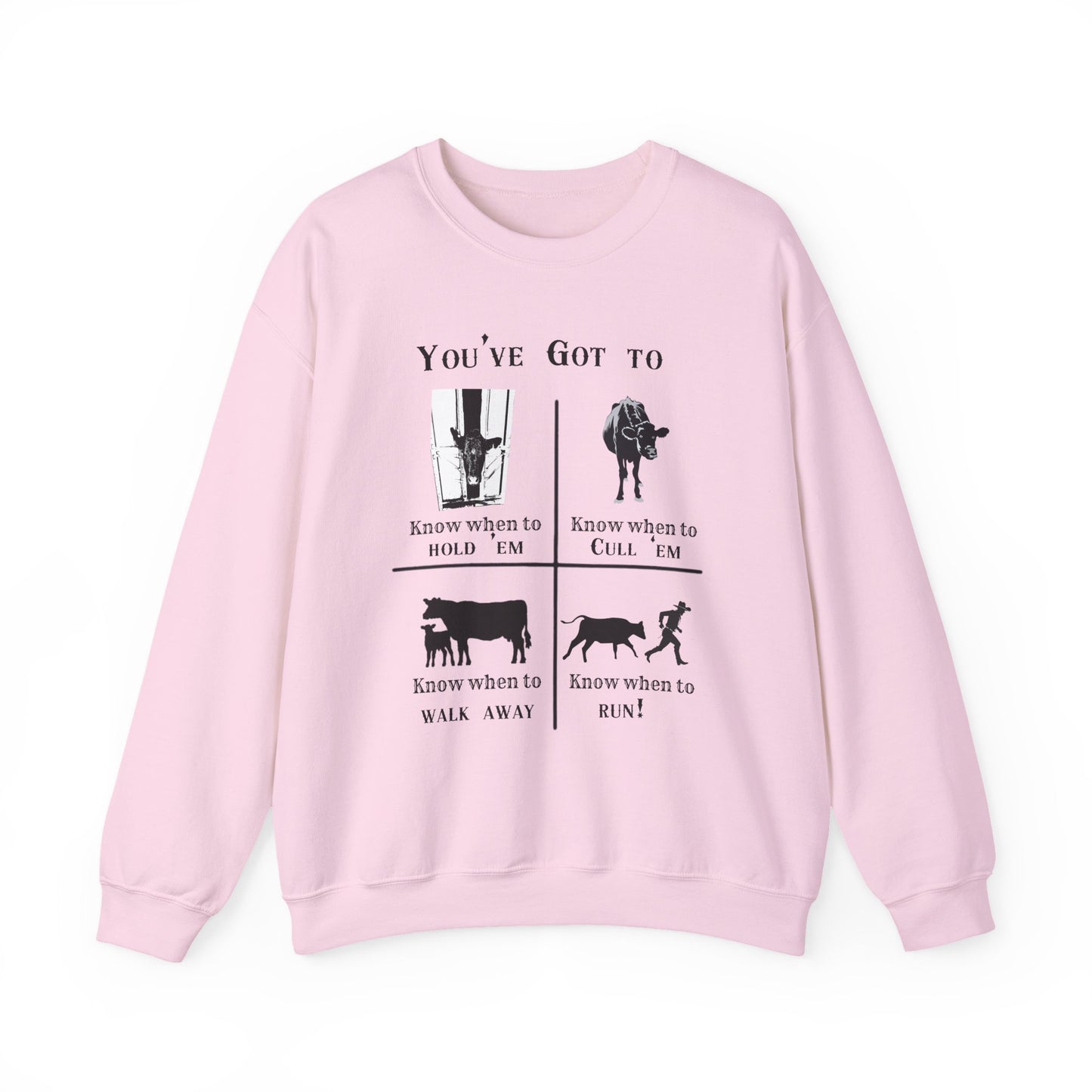 Funny Farmer Sweatshirt - Crewneck, Humorous Cattle Farmer Gift
