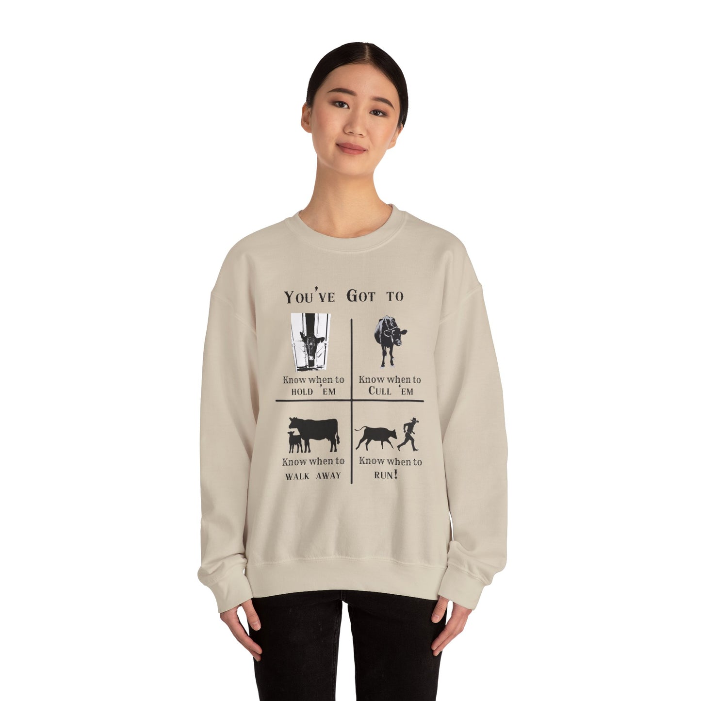 Funny Farmer Sweatshirt - Crewneck, Humorous Cattle Farmer Gift