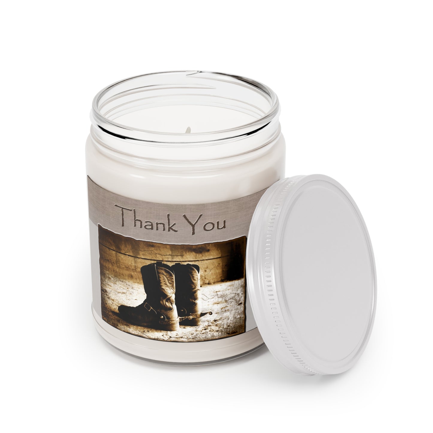 Western Thank You Rustic Cowboy Candle Scented Candles, 9oz