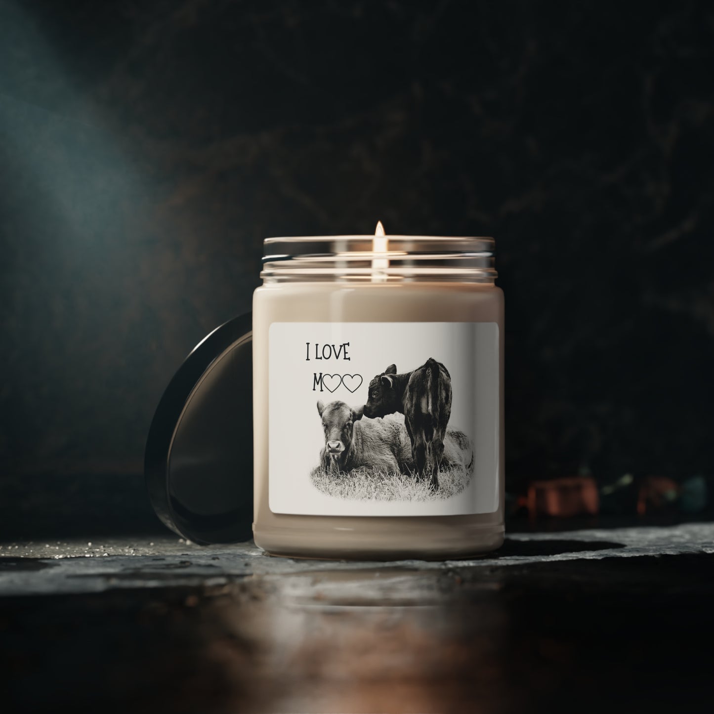 Farmhouse Decor Baby Cow Scented Soy Candle, 9oz