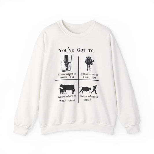 Funny Farmer Sweatshirt - Crewneck, Humorous Cattle Farmer Gift
