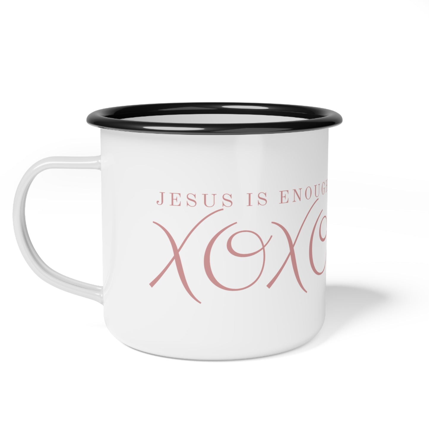 Jesus is Enough Enamel Camp Cup Christian Tin Cup Faith Coffee Mug