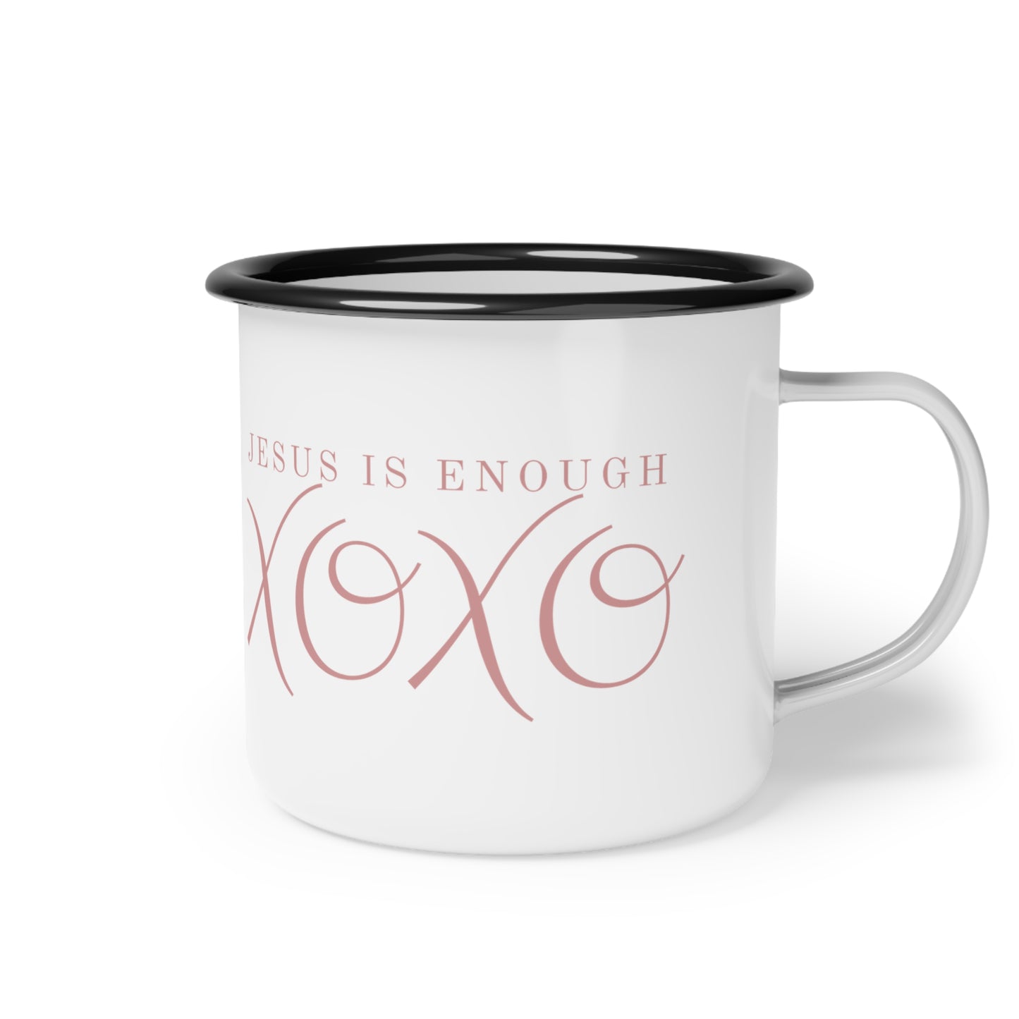 Jesus is Enough Enamel Camp Cup Christian Tin Cup Faith Coffee Mug