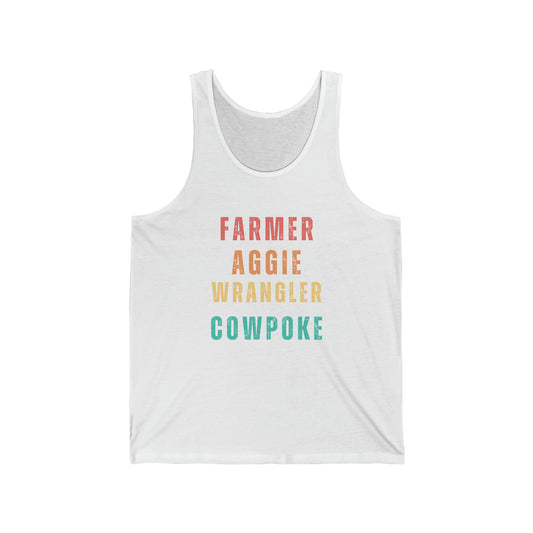 Farmer Aggie Tank Women's Wrangler Cowpoke Tank Top
