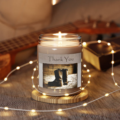 Western Thank You Rustic Cowboy Candle Scented Candles, 9oz