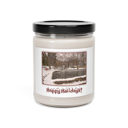 Happy Holidays Christmas Scented Soy Candle, 9oz