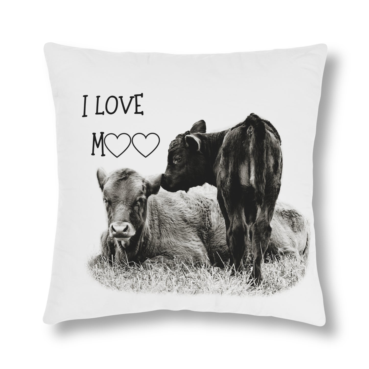 Baby Cow Cuddling Farmhouse Quote Waterproof Pillows