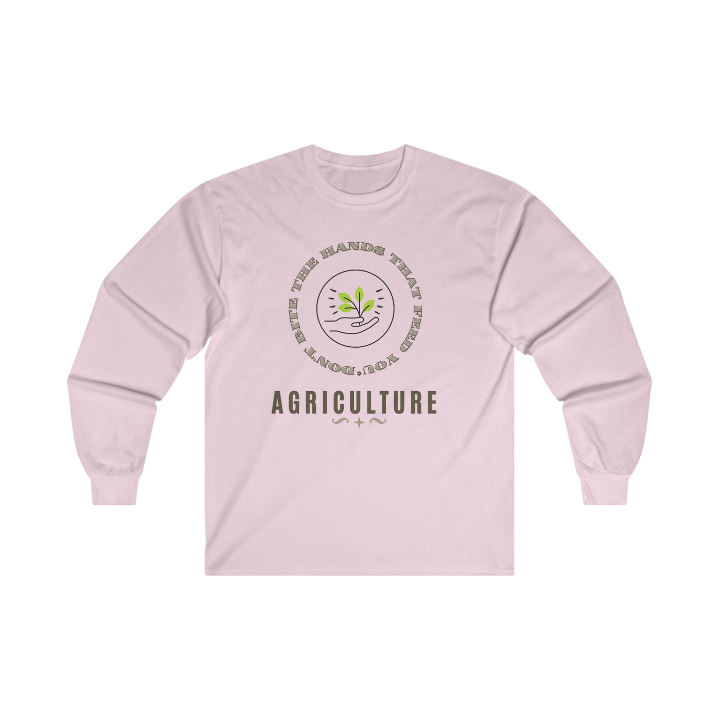 Farmer Agriculture Feeding the World Quote Ultra Cotton Long Sleeve Tee