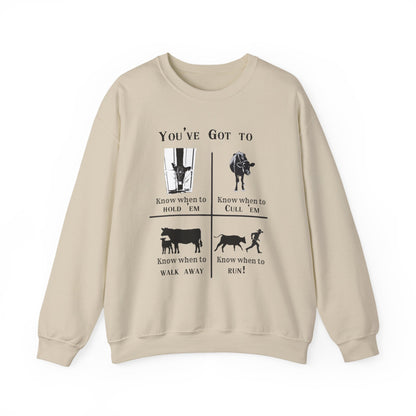 Funny Farmer Sweatshirt - Crewneck, Humorous Cattle Farmer Gift
