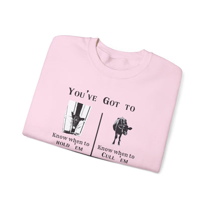 Funny Farmer Sweatshirt - Crewneck, Humorous Cattle Farmer Gift