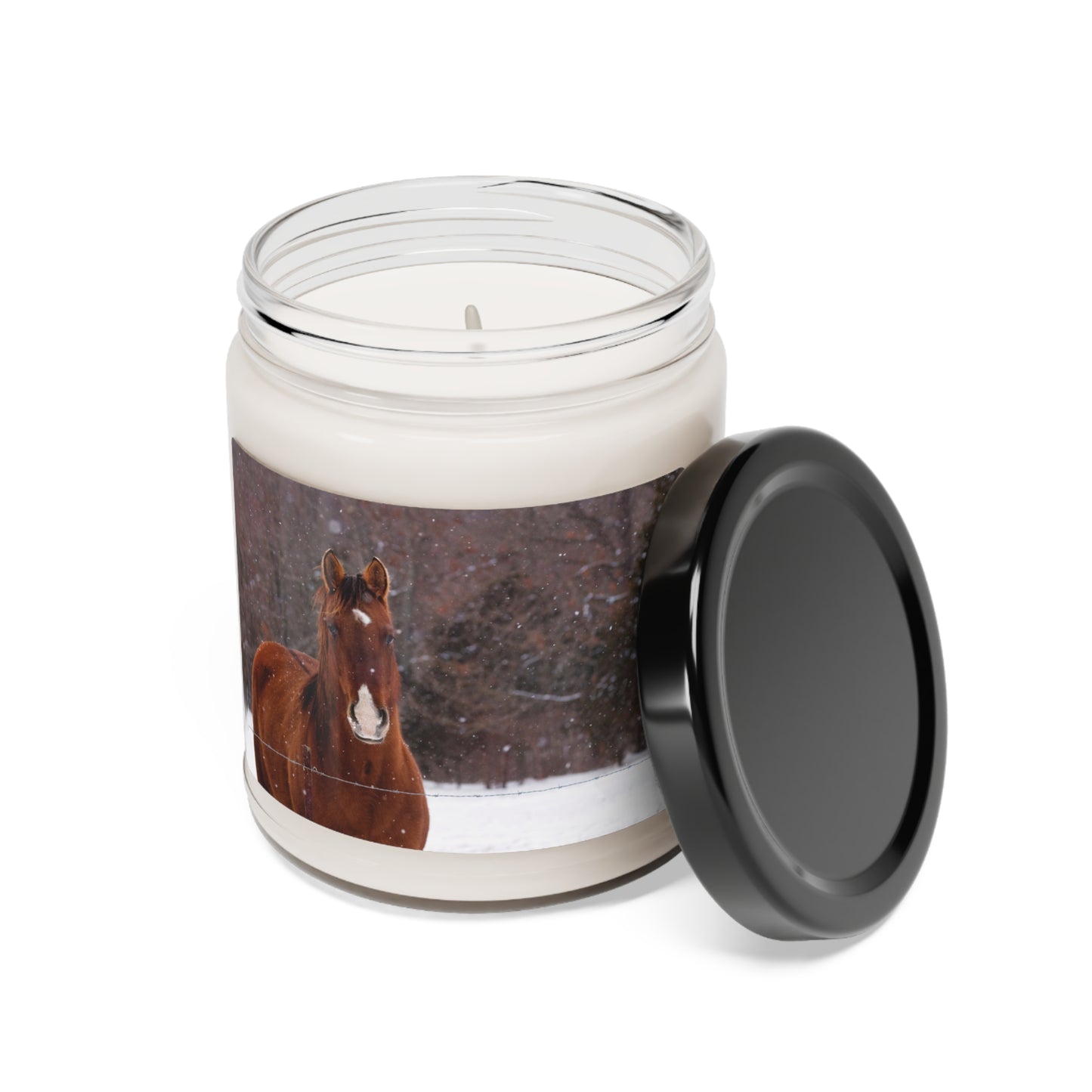 Western Cowboy Horse Holiday Winter Scented Soy Candle, 9oz