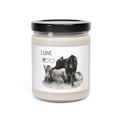 Farmhouse Decor Baby Cow Scented Soy Candle, 9oz