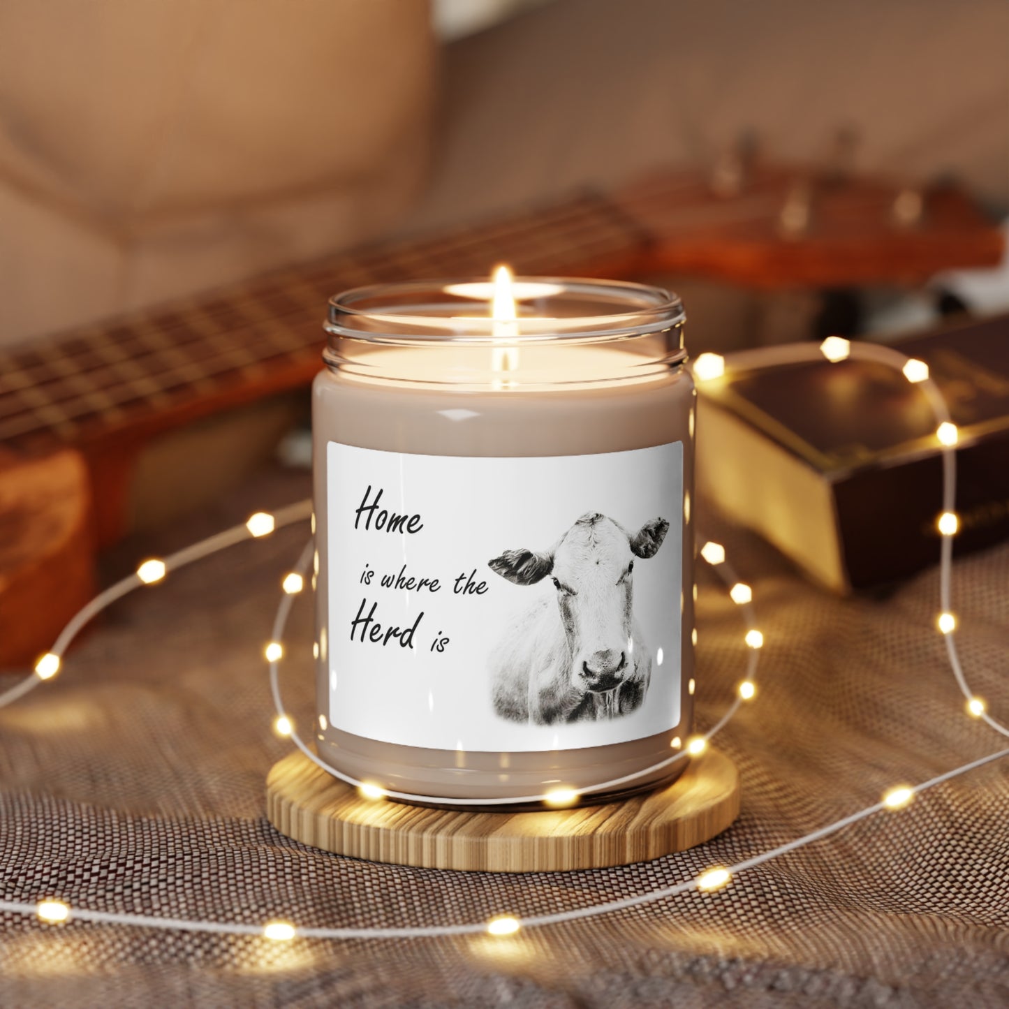 Home is where the Herd is White Cow Scented Soy Candle, 9oz